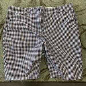Talbots Perfect Shorts Blue & White Gingham Size 12